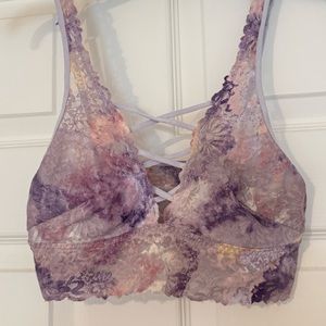Victoria’s Secret PINK Floral Tie-Dye Lace Bralette S